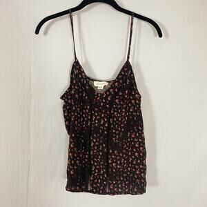 Treasure & Bond Floral Print Camisole Tank Top Women's Medium Adjustable Straps